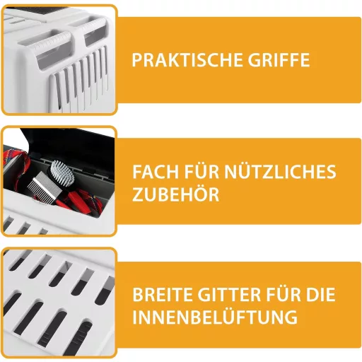 Ferplast Atlas Car Dog Crate 80 SE autós kutyaszállító box 82x51x61cm - M, ATLAS CAR SPECIAL