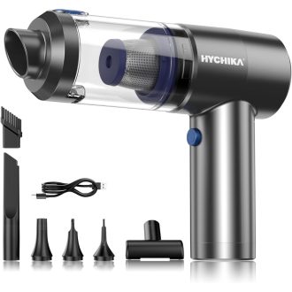   HYCHIKA Kézitartású Vezeték Nélküli Porszívó 19 kPa, 2600 mAh Akkumulátor, Autó és Kanapé Tisztításhoz