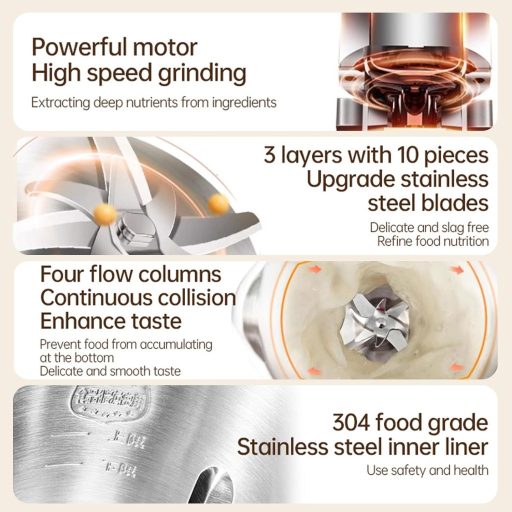 Irishom 1200ml Automata Növényi Tejkészítő Gép Mandula, Zab, Szója Tejhez