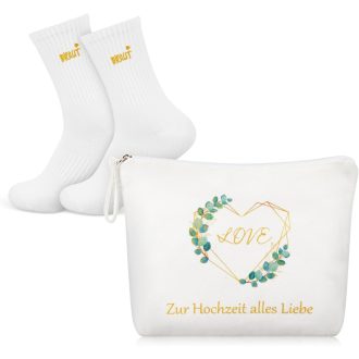   Hestya Menyasszonyi Ajándékcsomag 2 db Sminktas Zokni 36-42 Lánybúcsú Parti