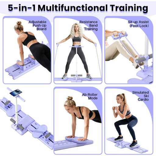 JAOGAUS 5 v 1 Ski Machine Pilates Reformer trenažér, nosnosť 150 kg