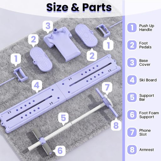JAOGAUS 5 az 1-ben Ski Machine Pilates Reformer Tréner 150kg Terhelhetőség