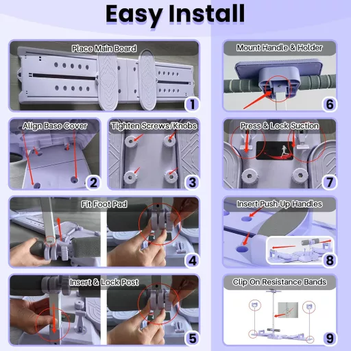 JAOGAUS 5 az 1-ben Ski Machine Pilates Reformer Tréner 150kg Terhelhetőség