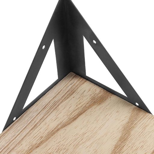 NAMYEUT 3-dijelni set zidnih polica od drva i metala, 25-33-42 cm lebdeće police za dnevni boravak