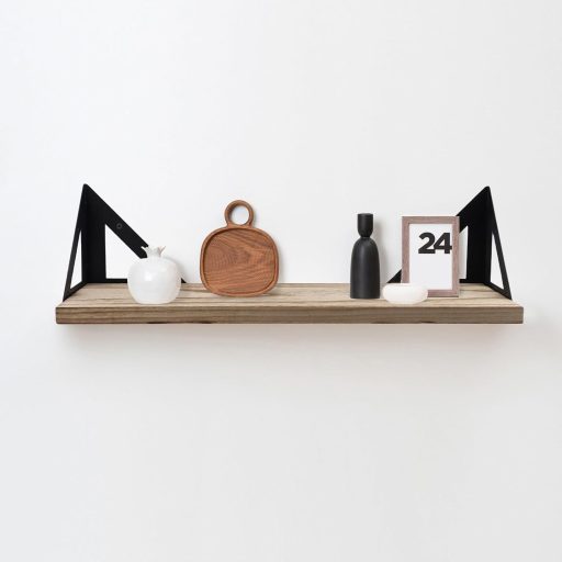 NAMYEUT 3 részes fali polc szett fa és fém, 25-33-42 cm lebegő polcok nappalihoz