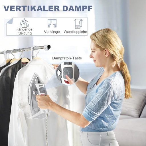 YASHE 2300W Gőzvasaló Gyorsfűtéses Tapadásmentes Talppal 300ml Tartály