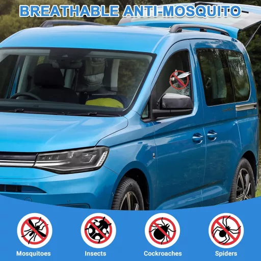 kswiown Mágneses Rovarháló VW Caddy/Ford Tourneo Connect 2020-2025 Oldalsó Ablakokhoz