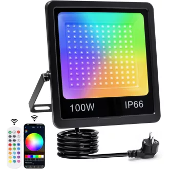   Eleganted 100W RGB LED reflektor Bluetooth távirányítóval IP66 vízálló