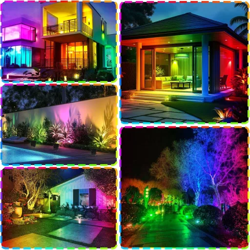 Eleganted 100W RGB LED reflektor Bluetooth távirányítóval IP66 vízálló