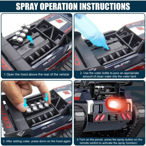 Mostop 1/12 Távirányított Katonai Tank 2.4GHz Offroad Crawler 360° Forgó Páncélozott Jármű