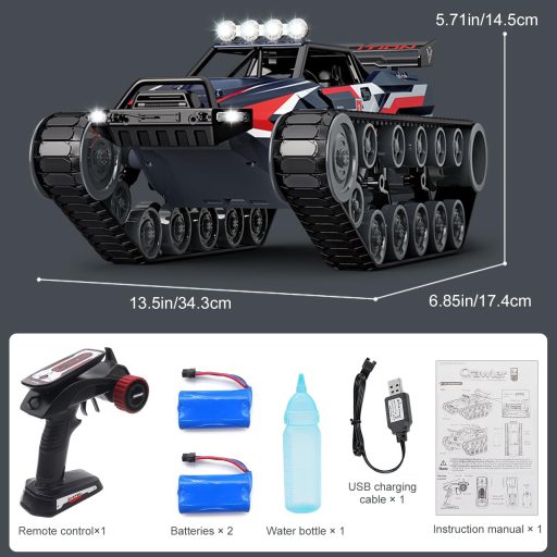 Mostop 1/12 Távirányított Katonai Tank 2.4GHz Offroad Crawler 360° Forgó Páncélozott Jármű