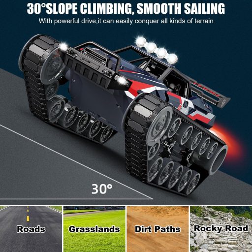 Mostop 1/12 Távirányított Katonai Tank 2.4GHz Offroad Crawler 360° Forgó Páncélozott Jármű