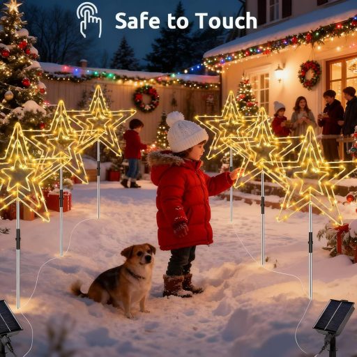 Dekofun Solárna vianočná hviezda vonkajšia 225 LED s diaľkovým ovládaním vodotesná