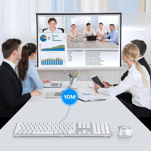 Set tastatură și mouse wireless Bluetooth OMOTON pentru Mac, layout german QWERTZ, reîncărcabil