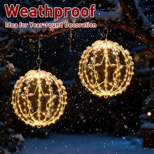 Vianočná dekorácia na okno Yowin s 200 LED hviezdami, časovačom a vodoodolnou úpravou pre vnútorné aj vonkajšie použitie