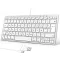 OMOTON Vezetékes Mac Billentyűzet ES Layout, USB-C/USB, Csendes Billentyűk, iMac és Mac Mini Kompatibilis