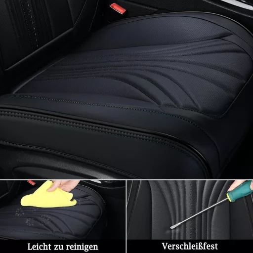 FLORICH autóülés huzat szett műbőr vízálló fekete teljes garnitúra