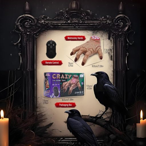 RC auto Wednesday RoserRose na diaľkové ovládanie s LED svetlom, halloweenska dekorácia