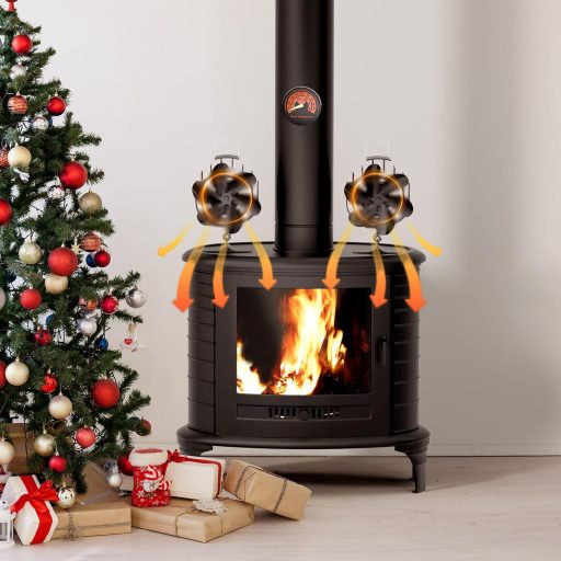 Ventilator de sobă Gisam cu 6 palete, rotire la 60°, fără electricitate, funcționare silențioasă