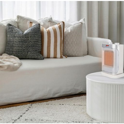 Dedra kerámia ventilátoros fűtőtest 1500W fehér, 3 fokozat, termosztát, kompakt