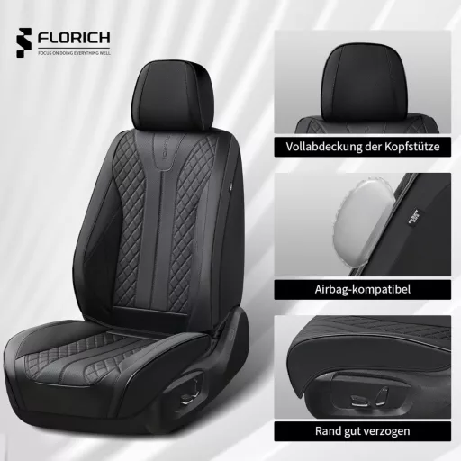 Sada autopoťahov FLORICH, 5-dielna, PU koža, vodoodolná, univerzálna