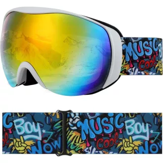   Ochelari de schi pentru copii YOOXARMOR, lentilă dublă anti-aburire, 6-14 ani, protecție UV400