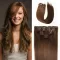 WOWANGEL Extensii Clip-In Păr Natural 35cm Șaten Cenușiu 7 Piese Păr Remy
