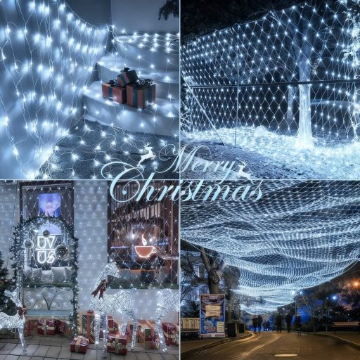 Dekofun 3x2m 200 LED vonkajšia svetelná sieť s časovačom, 8 režimov, vodotesná vianočná dekorácia