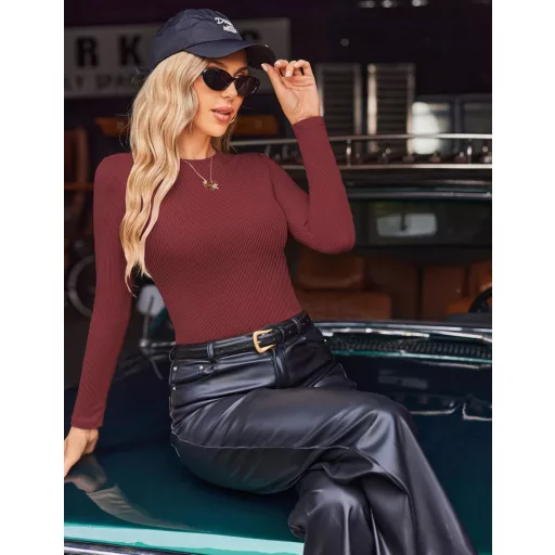 Ekouaer hosszú ujjú női alaplayer szett 3 db meleg termal felső slim fit M-es méret