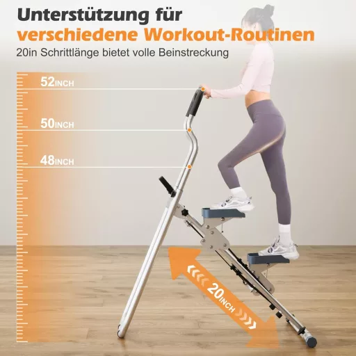 CEIEVER Függőleges Lépcsőzőgép Összecsukható 150kg Terhelhetőséggel LCD Kijelzővel
