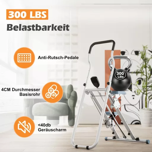 CEIEVER Függőleges Lépcsőzőgép Összecsukható 150kg Terhelhetőséggel LCD Kijelzővel