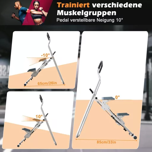 CEIEVER Függőleges Lépcsőzőgép Összecsukható 150kg Terhelhetőséggel LCD Kijelzővel