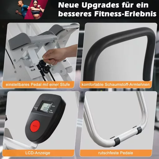 CEIEVER Függőleges Lépcsőzőgép Összecsukható 150kg Terhelhetőséggel LCD Kijelzővel