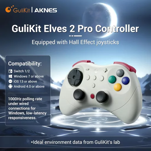 AKNES GuliKit Elves 2 Pro Wireless Controller Switch/Switch 2 Hall Effect