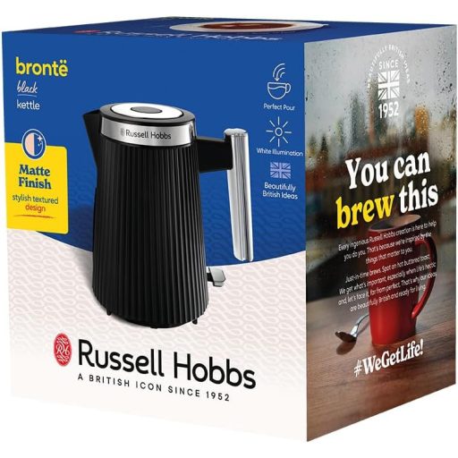Russell Hobbs Brontë Black 1.7L Elektromos Vízforraló 2400W Rozsdamentes