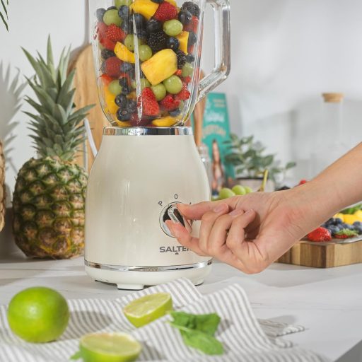 Salter Retro Krém Turmixgép 1.5L Üveg Tartály, 2 Fokozat, 1000W