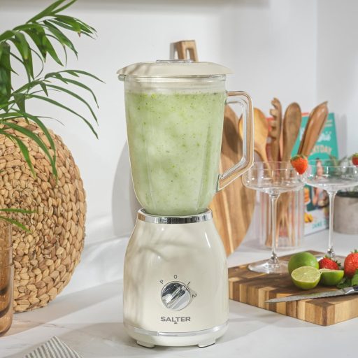 Salter Retro Krém Turmixgép 1.5L Üveg Tartály, 2 Fokozat, 1000W