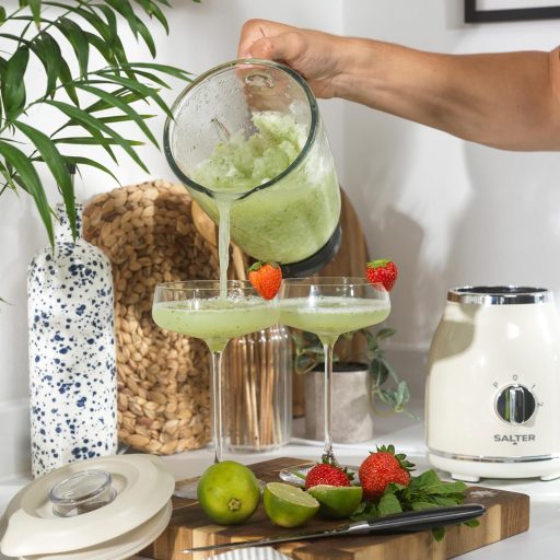 Salter Retro Krém Turmixgép 1.5L Üveg Tartály, 2 Fokozat, 1000W