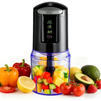   VINATO 300W Elektromos Aprító Konyhai Mixer 500ml Edénnyel Zöldség Hús Fűszer