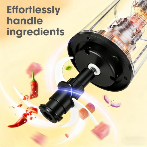 VINATO 300W Elektromos Aprító Konyhai Mixer 500ml Edénnyel Zöldség Hús Fűszer