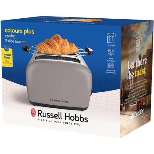 Russell Hobbs Colours Plus Mocha 2 szeletes kenyérpirító 1100W, 6 fokozat