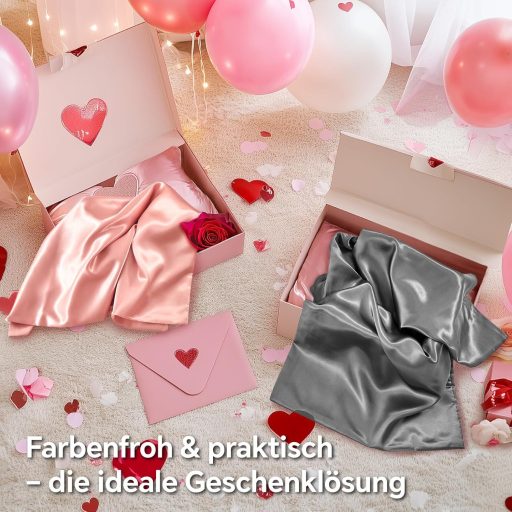 BEDELITE Szatén Párnahuzat 80x80 cm Világoszöld 2 db Hajpánt Selyemfényű