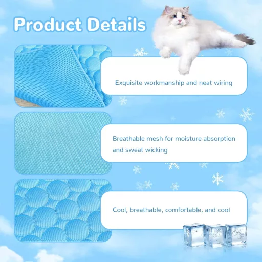 Fubsta Hűtőmatrac Kutyáknak és Macskáknak 55x70cm Önhűtő Nyári Hűsítő Párna
