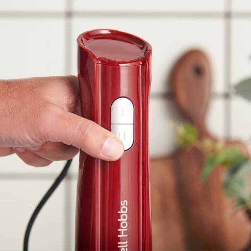 Russell Hobbs Desire Red 3az1-ben kézi mixer, habverő és aprító 600ml pohárral