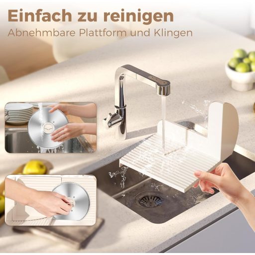 YASHE Elektromos Összecsukható Szeletelő 180W, 17cm Fűrészelt Pengével, 0-15mm Vastagság