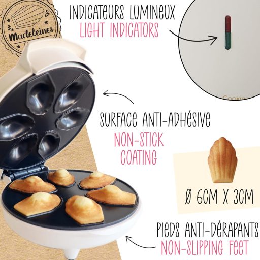 ScrapCooking Madeleine gép - Puha madeleinek 4 perc alatt - Sütőknek ajándék