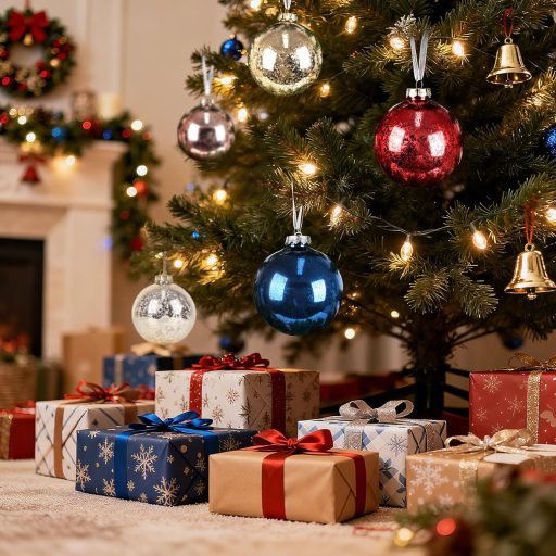 Superum Karácsonyi Gömb 10cm 6db Műanyag Dekorációs Szett Sötétkék