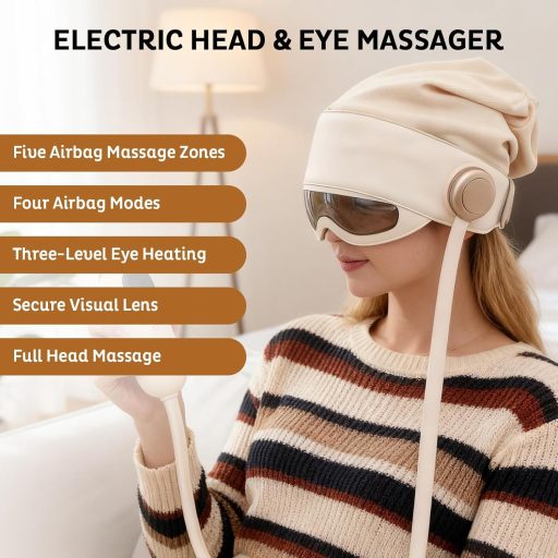 JAOGAUS elektromos fejmasszírozó 4 módú fejmassza szem masszázs fájdalomcsillapítás