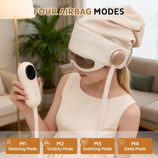 JAOGAUS elektromos fejmasszírozó 4 módú fejmassza szem masszázs fájdalomcsillapítás