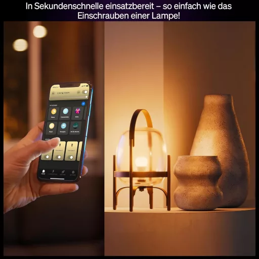 Philips Hue E27 okos LED izzó, fehér ambiance, 2 db, dimmelhető - 2-pack, White, Modern
